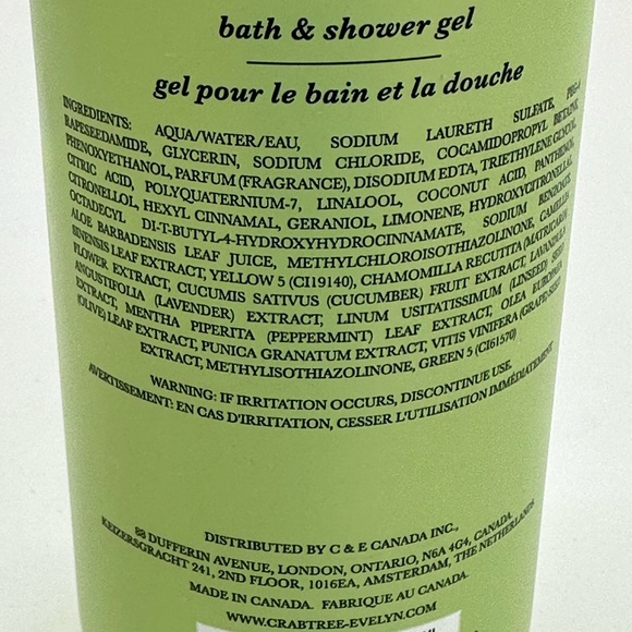 Crabtree & Evelyn Lily Scented Bath & Shower Gel 16.9 FL OZ / 500ml - Picture 2 of 2